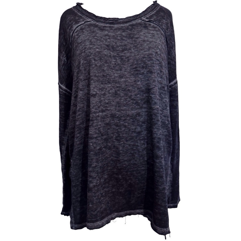 We The Free Oversized Burnout High Low Tunic Long Sleeve Thin Sweater XSMALL